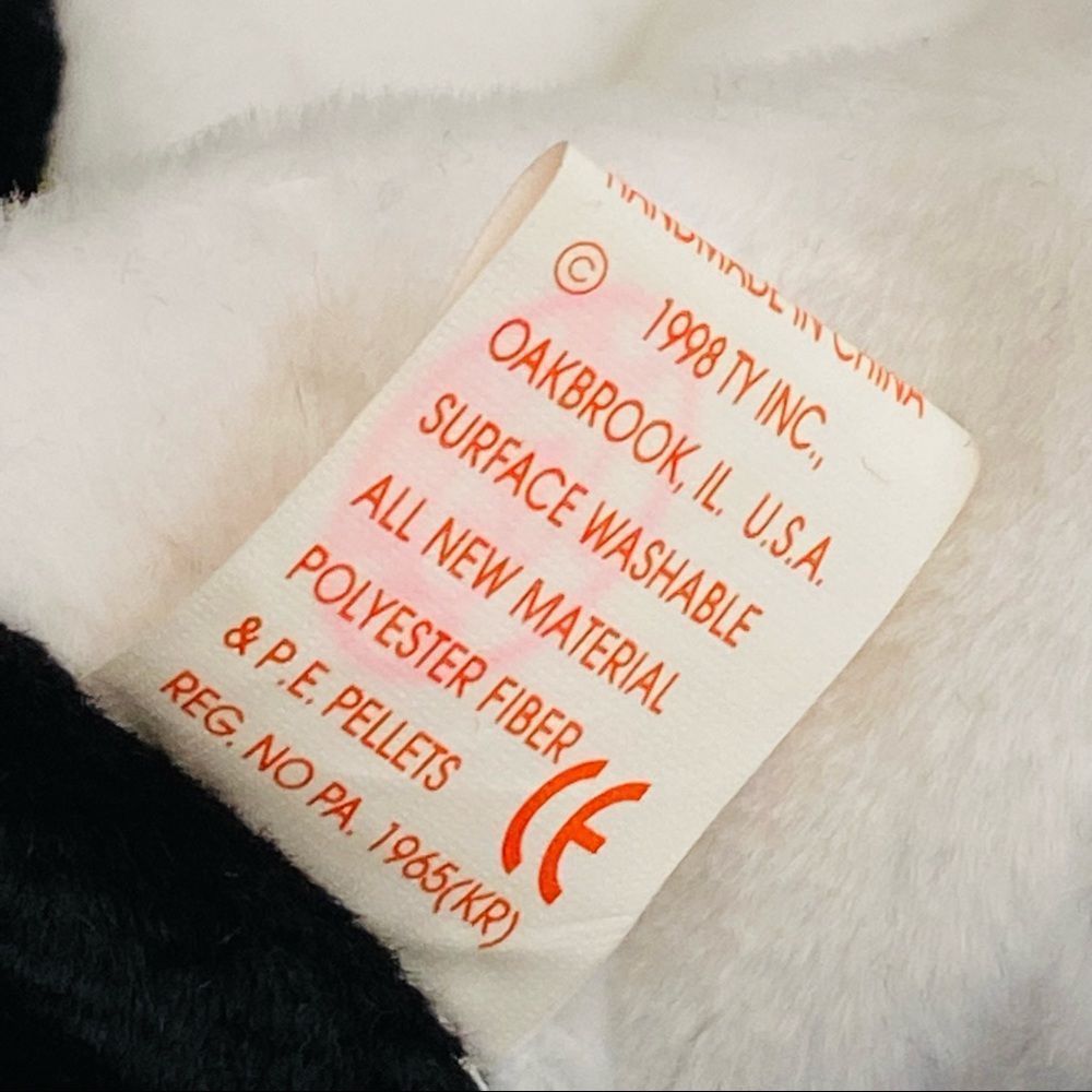 1997 Fortune beanie Baby‎ Black White - Picture 6 of 6
